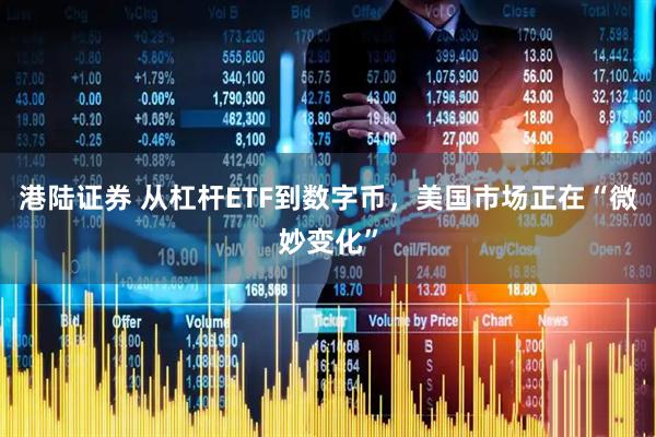 港陆证券 从杠杆ETF到数字币，美国市场正在“微妙变化”